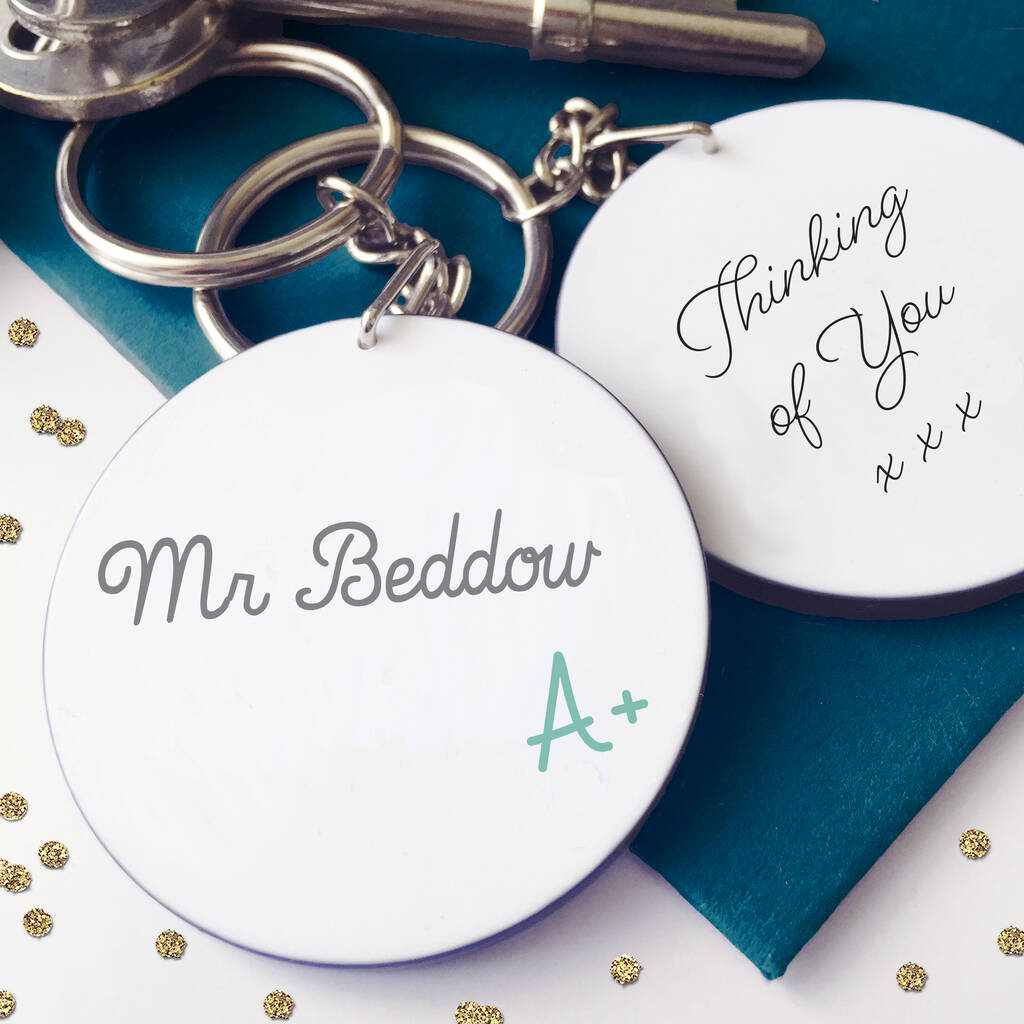 Personalised A+ Teacher Keyring By Chips & Sprinkles