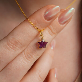 February Birthstone Amethyst Star Necklace, 5 of 11