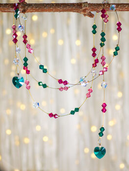 Crystal Christmas Garland, Handmade, 2 of 12