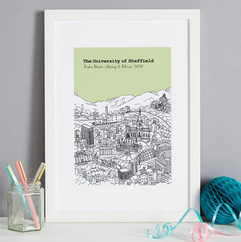 Personalised Sheffield Graduation Gift Print, 2 of 11