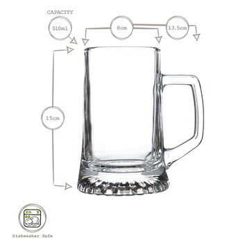 Personalised Beer Label Glass Tankard, 2 of 3