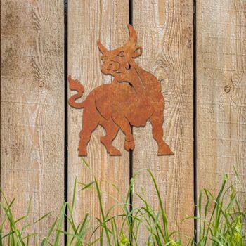 Metal Bull Garden Wall Art Powerful Silhouette Design, 9 of 10