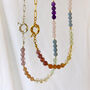 Rainbow Gemstone Bead And Chain Necklace, thumbnail 3 of 9