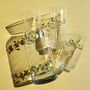 Hand Painted Limoncello Ribbed Highball Glasses Pair, thumbnail 5 of 5