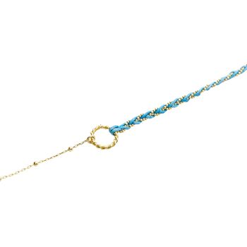 Handmade Rope Braided Silver Beaded Chain Bracelet, 4 of 12