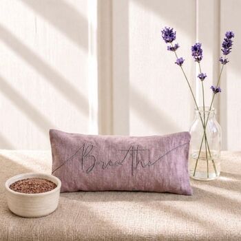 Breathe Embroidered Lavender Eye Pillow, 2 of 7