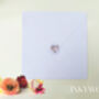 White Wedding Butterfly Heart Butterflies Card, Not 3D, thumbnail 4 of 12