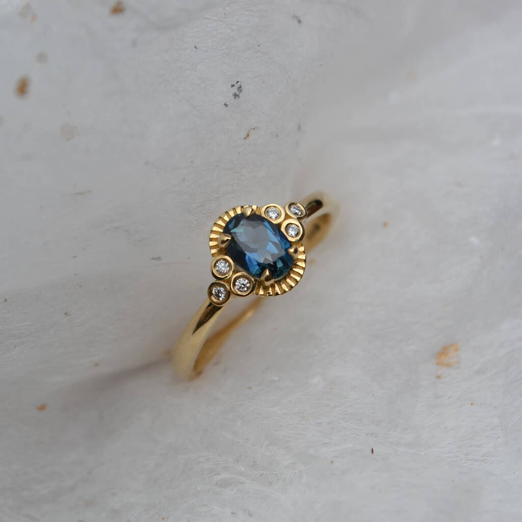Ethically Sourced Sapphire Diamond Engagement Ring: Ida, 1 of 5
