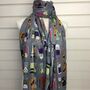 Colourful Fancy Cats Scarf, thumbnail 5 of 10