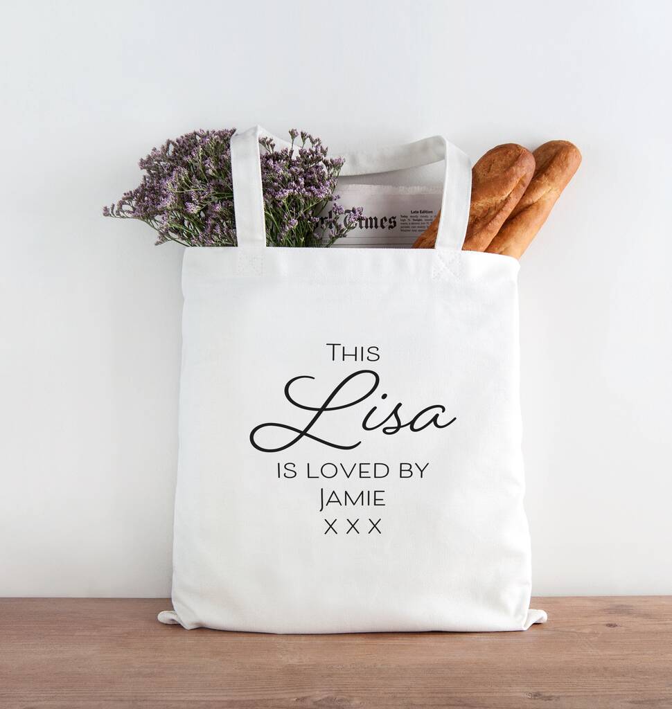 Personalised Loved By Tote Bag By Chips & Sprinkles