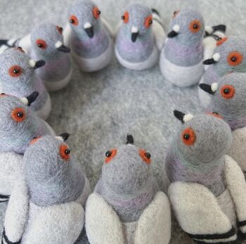 London Pigeon 100% Wool Tree Decoration, 4 of 6