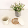 Vanilla Cream Ceramic Tea Cup With Lid And Strainer, thumbnail 2 of 9