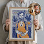Personalised Pet And Owner Portrait Giclée Art Print, thumbnail 1 of 3
