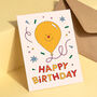 Birthday Balloon Greeting Card Yellow, thumbnail 1 of 3