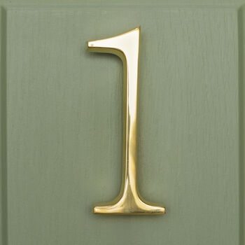 Premium Floating Plain House Numbers In Brass Finish, 5 of 12