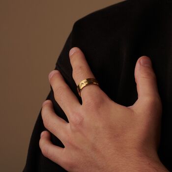 Gold 8 Mm Personalised Band Ring, 2 of 11