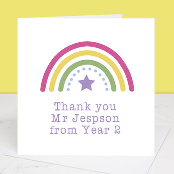 End Of Term Rainbow Thank You Card, 4 of 6