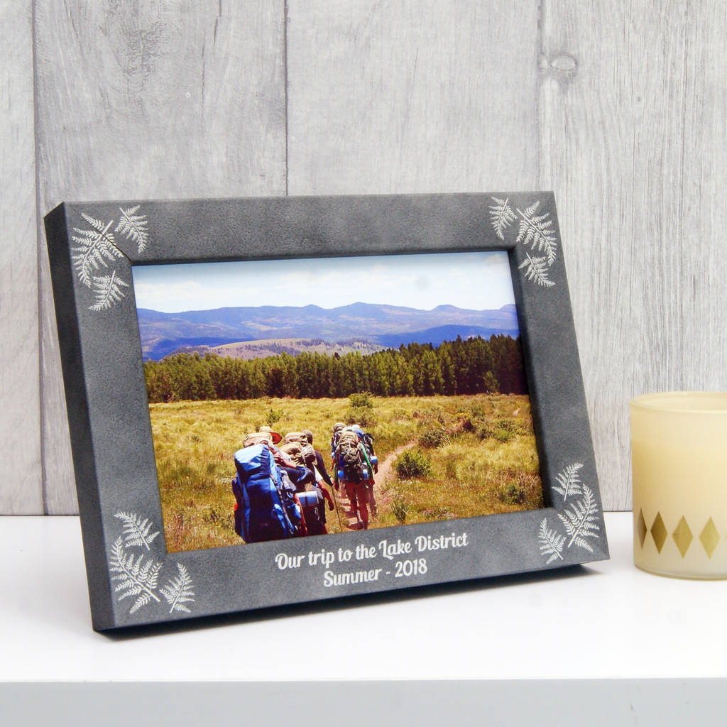 Personalised Stone Effect Fern Photo Frame, 1 of 4