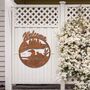 Rusty Duck In Water Garden Decor Welcome Sign, thumbnail 2 of 10