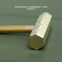 Solid Polished Brass Hexagonal Hammered Kitchen Handles, thumbnail 4 of 4