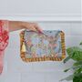 Coral Exotic Bouquet Quilted Make Up Bag, thumbnail 3 of 4