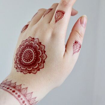 Henna Mehndi Tattoo Sheet Paisley Mandala Two, 2 of 2