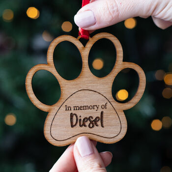 Personalised Dog Cat Memorial Bauble, 2 of 2