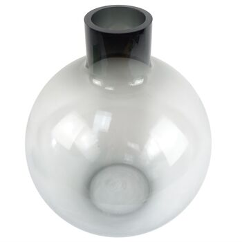 Extra Large 40cm Grey Smoke Bottle Glass Vase, 2 of 6