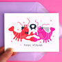 Personalised Lobster Wedding Celebration Card, thumbnail 1 of 6