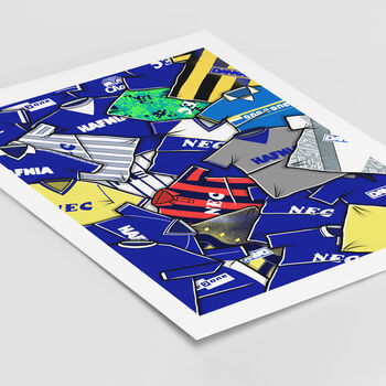 Everton Football Shirt Mash Up Print, 3 of 3