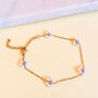 Delicate Pearl Flower Daisy Chain Bracelet, thumbnail 1 of 2