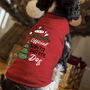 Personalised Santa Patrol Christmas Pet Dog Red T Shirt, thumbnail 2 of 2