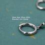 Sterling Silver Hoops With Tiny Dangling 3mm Green Opal, thumbnail 8 of 12