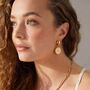 Celestial Moon Pendant Statement Hoops, thumbnail 2 of 5