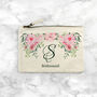 Monogrammed Floral Makeup Bag, thumbnail 6 of 12