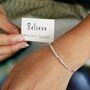 Morse Code 'Believe' Bracelet, thumbnail 1 of 6