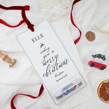 Personalised Christmas Holiday Money Gift Holder Luxury Gift For Him Her, 3 of 8