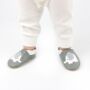 Dotty Fish Grey Elephant Soft Leather Shoes With Barefoot Soles, thumbnail 3 of 8