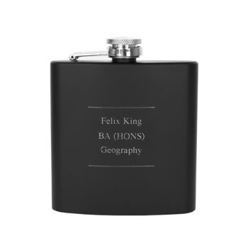 Graduation Personalised Name And Letters Hip Flask, 4 of 7