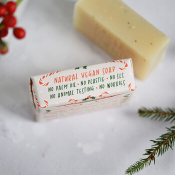 100% Natural Peppermint Candy Cane Christmas Soap, 2 of 7