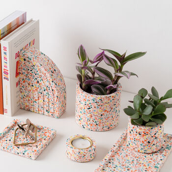 Rainbow Handmade Terrazzo Indoor Planter Medium, 6 of 6
