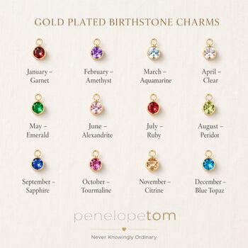 Personalised Gold Mini Initial And Birthstone Necklace, 3 of 10