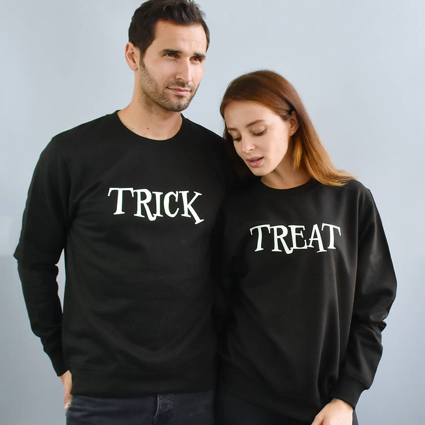 'Trick' Or 'Treat' Halloween Unisex Sweatshirt Set, 1 of 8