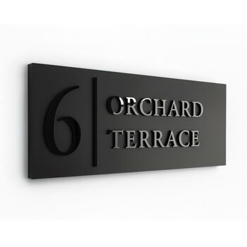 Personalised House Sign With Dividing Line, 2 of 11