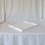 Handmade White Decorative Ottoman Tray With Handles, thumbnail 1 of 10