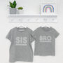 Bro Sis Monochrome Matching Sibling T Shirts, thumbnail 2 of 5