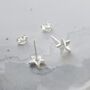 Sterling Silver Solid Star Stud Earrings, thumbnail 3 of 4