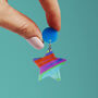 Bright Printed Acrylic Mismatch Earrings, thumbnail 2 of 12