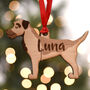 Border Terrier Personalised Dog Wooden Decoration, thumbnail 2 of 7