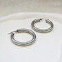 4cm Silver Hoops, thumbnail 4 of 6